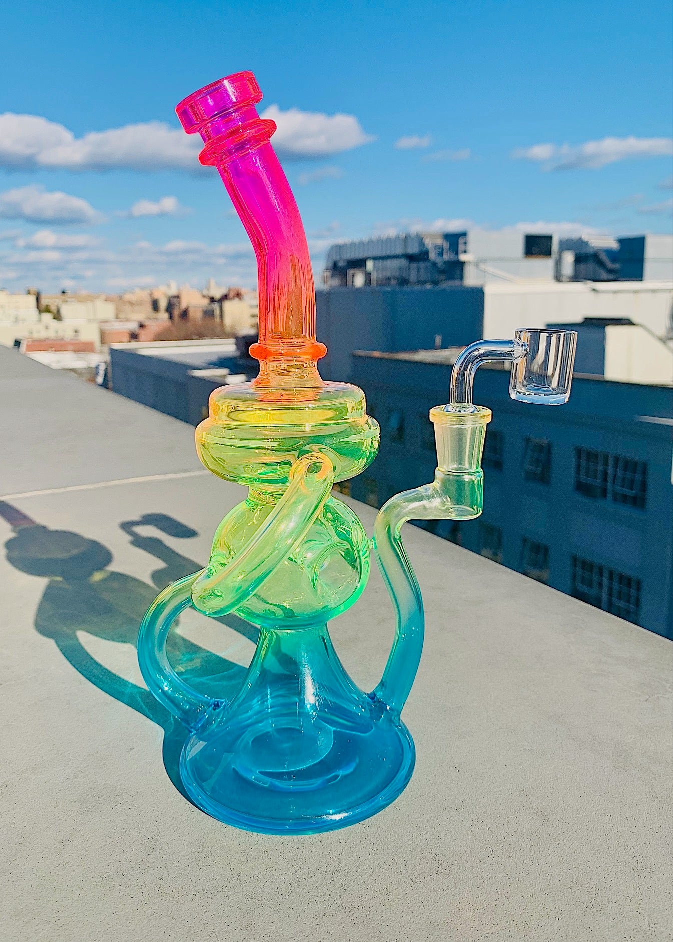NEON RAINBOW RECYCLER RIG (uv reactive) - Image 5
