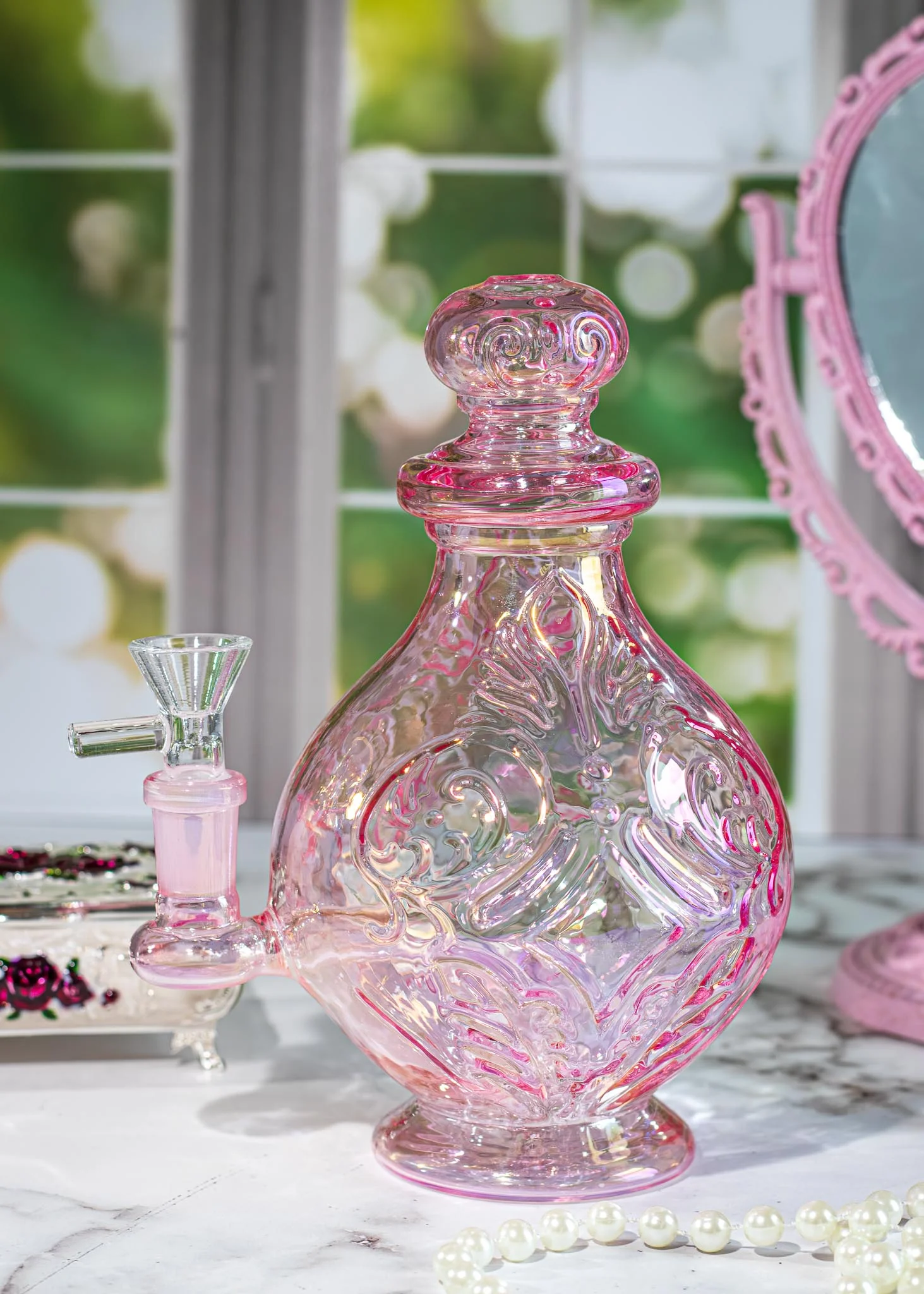 PINK PERFUME BOTTLE BONG - Image 4